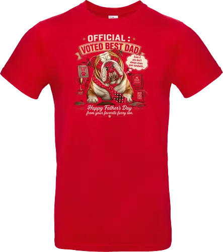 Official Voted Best Dad Vintage English Bulldog Dad Father's Day Gift