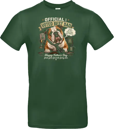 Official Voted Best Dad Vintage English Bulldog Dad Father's Day Gift