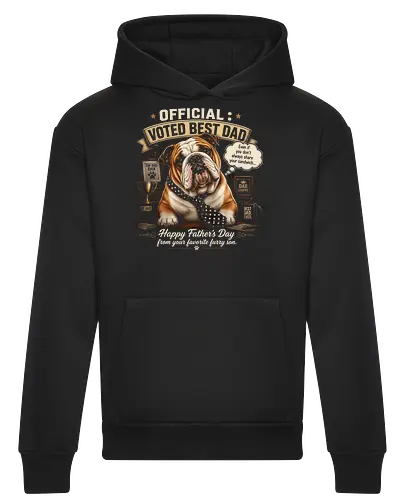 Official Voted Best Dad Vintage English Bulldog Dad Father's Day Gift
