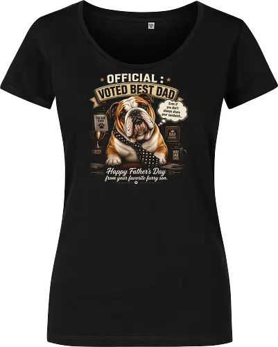 Official Voted Best Dad Vintage English Bulldog Dad Father's Day Gift