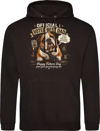 Official Voted Best Dad Vintage English Bulldog Dad Father's Day Gift