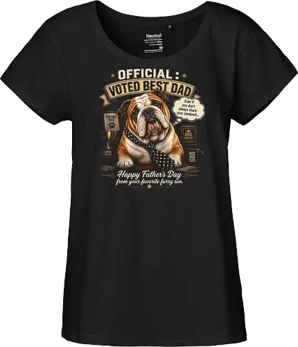 Official Voted Best Dad Vintage English Bulldog Dad Father's Day Gift