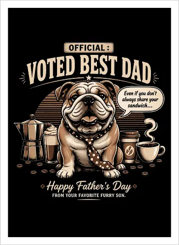 Voted best Dad Bulldog Coffee