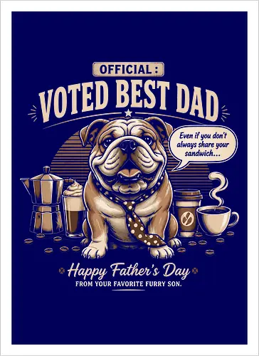 Voted best Dad Bulldog Coffee