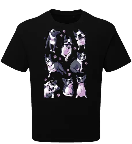 Boston Terrier Love White