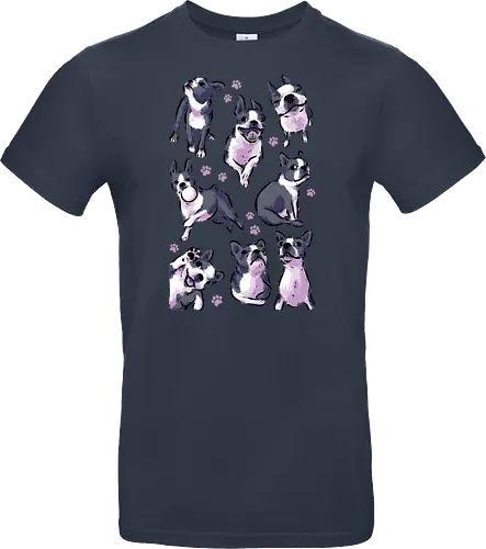 Boston Terrier Love White