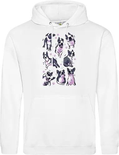 Boston Terrier Love White