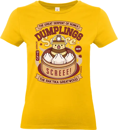 Serpent Of Ronka Dumplings - final 14, dumplings, fantasy, ffxiv, ff14, the great serpent of ronka, scree, video games, gaming, dumplings, eorzea, Kupo, Cactus, sabotender, tonberry, Kweh - Standard T-Shirt (Frauen)