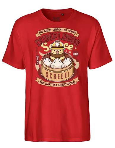 Serpent Of Ronka Dumplings - final 14, dumplings, fantasy, ffxiv, ff14, the great serpent of ronka, scree, video games, gaming, dumplings, eorzea, Kupo, Cactus, sabotender, tonberry, Kweh - Fairtrade T-Shirt