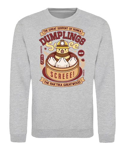 Serpent Of Ronka Dumplings - final 14, dumplings, fantasy, ffxiv, ff14, the great serpent of ronka, scree, video games, gaming, dumplings, eorzea, Kupo, Cactus, sabotender, tonberry, Kweh - Sweatshirt