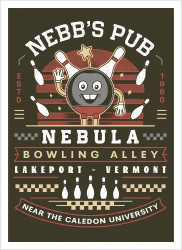 Nebb Bowling Mascot Emblem