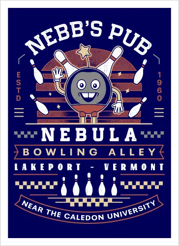Nebb Bowling Mascot Emblem
