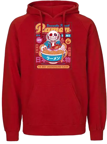 Snowdin Forest Ramen Aesthetic - Tale, deltarune, muffet, sans, spider cider, video game, gaming, flowey, mettaton, gamer, papyrus, toriel, asgore - Fairtrade Hoodie