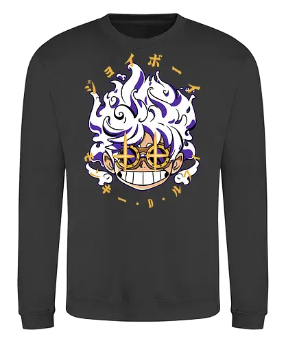 Chibi Awakening - Pirate, joy boy, gear 5, chibi anime, sun god nika, anime pirate, manga art, straw hat crew - Sweatshirt