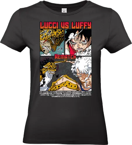 Final Rematch - Pirate, lucci vs luffy, gear 5 luffy, anime fight, cp0 battle, manga panel, anime pirate, shonen anime - Standard T-Shirt (Frauen)