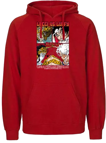 Final Rematch - Pirate, lucci vs luffy, gear 5 luffy, anime fight, cp0 battle, manga panel, anime pirate, shonen anime - Fairtrade Hoodie