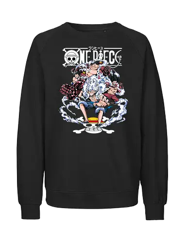 Gear Power Evolution - Pirate, luffy gears, Pirate, anime pirate, gear system, straw hat captain, manga art, grand line - Fairtrade Sweatshirt