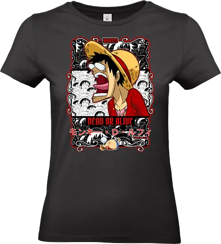 Dead or Alive - Pirate, wanted poster, pirate bounty, anime pirate, straw hat captain, manga art, grand line - Standard T-Shirt (Frauen)