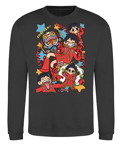 Egghead Adventure - Pirate, luffy egghead, Pirate, anime pirate, egghead arc, futuristic anime, straw hat crew, manga art - Sweatshirt