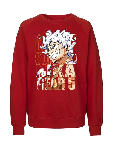 Golden Freedom - Pirate, gear 5, anime pirate, gold aesthetic, anime power, straw hat captain, manga art - Fairtrade Sweatshirt