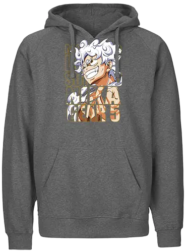 Golden Freedom - Pirate, gear 5, anime pirate, gold aesthetic, anime power, straw hat captain, manga art - Fairtrade Hoodie