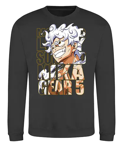 Golden Freedom - Pirate, gear 5, anime pirate, gold aesthetic, anime power, straw hat captain, manga art - Sweatshirt
