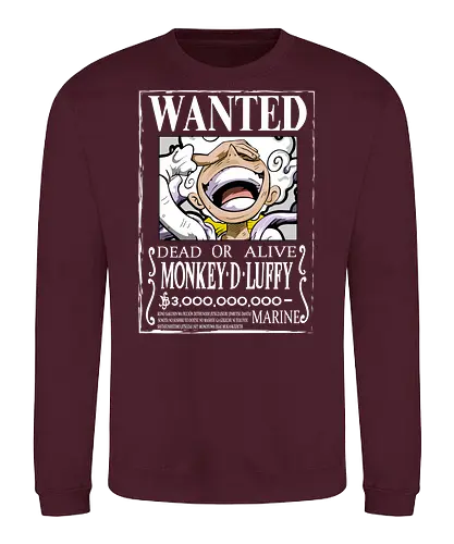 Wanted Emperor - Pirate, gear 5 luffy, wanted poster, pirate emperor, anime pirate, sun god nika, manga design, grand line - Sweatshirt