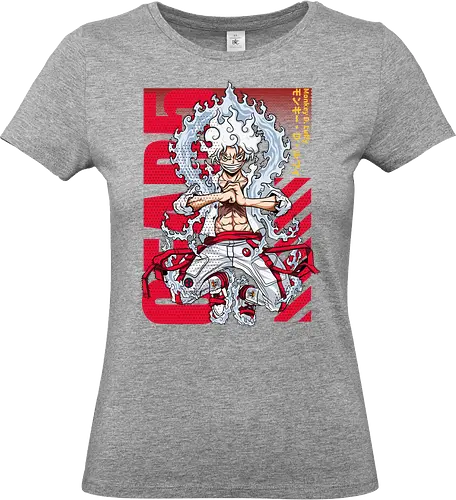 Crimson Impact - Pirate, gear 5 luffy, anime transformation, red aesthetic, anime pirate, manga art, pirate king, grand line - Standard T-Shirt (Frauen)