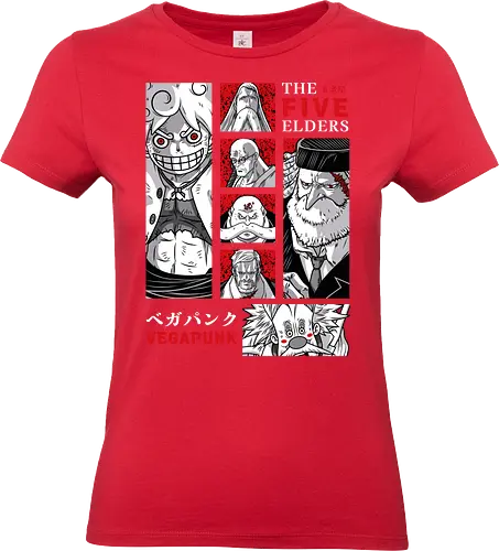 Final Era - five elders, manga panel, anime pirate, egghead arc, Pirate, gorosei, luffy gear 5, anime battle - Standard T-Shirt (Frauen)