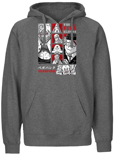 Final Era - five elders, manga panel, anime pirate, egghead arc, Pirate, gorosei, luffy gear 5, anime battle - Fairtrade Hoodie