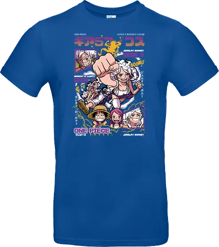 Gear 5 Chaos - Pirate, jewelry bonney, luffy gear 5, anime pirate, egghead arc, worst generation, manga art, anime duo - Standard T-Shirt