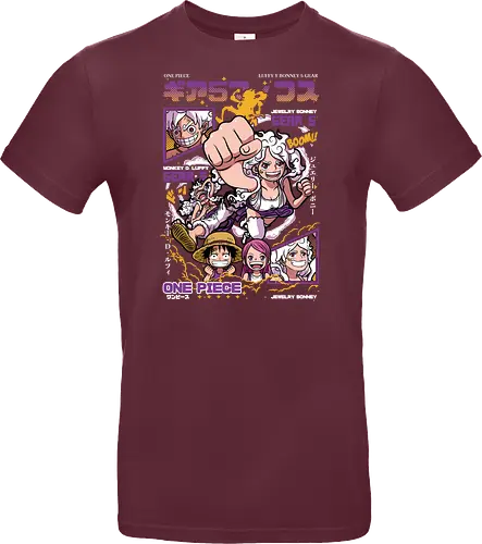 Gear 5 Chaos - Pirate, jewelry bonney, luffy gear 5, anime pirate, egghead arc, worst generation, manga art, anime duo - Standard T-Shirt