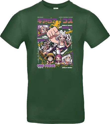 Gear 5 Chaos - Pirate, jewelry bonney, luffy gear 5, anime pirate, egghead arc, worst generation, manga art, anime duo - Standard T-Shirt