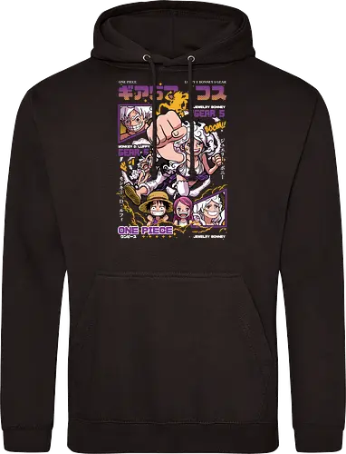 Gear 5 Chaos - Pirate, jewelry bonney, luffy gear 5, anime pirate, egghead arc, worst generation, manga art, anime duo - Standard Hoodie