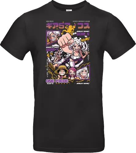 Gear 5 Chaos - Pirate, jewelry bonney, luffy gear 5, anime pirate, egghead arc, worst generation, manga art, anime duo - Standard T-Shirt