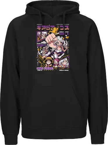 Gear 5 Chaos - Pirate, jewelry bonney, luffy gear 5, anime pirate, egghead arc, worst generation, manga art, anime duo - Fairtrade Hoodie