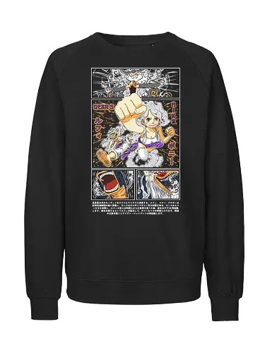 Future Island - Pirate, jewelry bonney, manga panel, egghead arc, anime pirate, gear 5, grand line - Fairtrade Sweatshirt