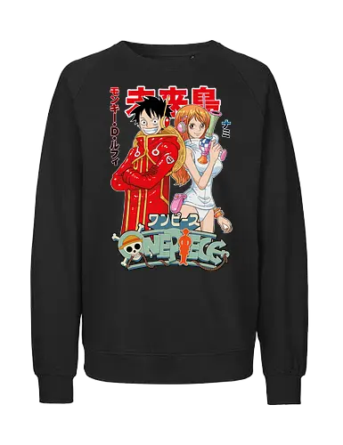 Egghead Adventure - Pirate, nami, straw hat crew, anime pirate, egghead arc, anime duo, grand line - Fairtrade Sweatshirt