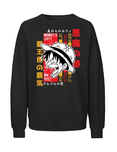 Pirate Spirit - Pirate, pirate king, straw hat captain, anime pirate, anime smile, grand line, shonen anime - Fairtrade Sweatshirt