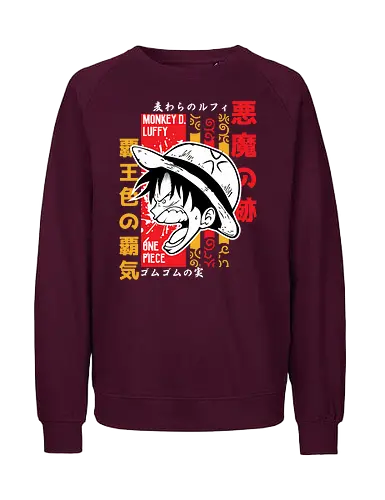 Pirate Spirit - Pirate, pirate king, straw hat captain, anime pirate, anime smile, grand line, shonen anime - Fairtrade Sweatshirt