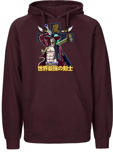 Greatest Swordsman - Pirate, mihawk, dracule mihawk, anime swordsman, warlord, black blade, anime pirate, grand line - Fairtrade Hoodie