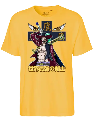 Greatest Swordsman - Pirate, mihawk, dracule mihawk, anime swordsman, warlord, black blade, anime pirate, grand line - Fairtrade T-Shirt