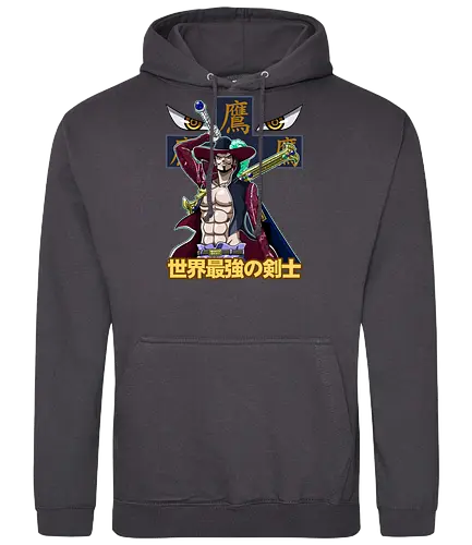 Greatest Swordsman - Pirate, mihawk, dracule mihawk, anime swordsman, warlord, black blade, anime pirate, grand line - Standard Hoodie