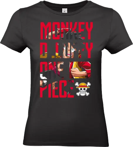 Pirate Typography - Pirate, typography art, anime pirate, straw hat captain, manga style, grand line, anime design - Standard T-Shirt (Frauen)