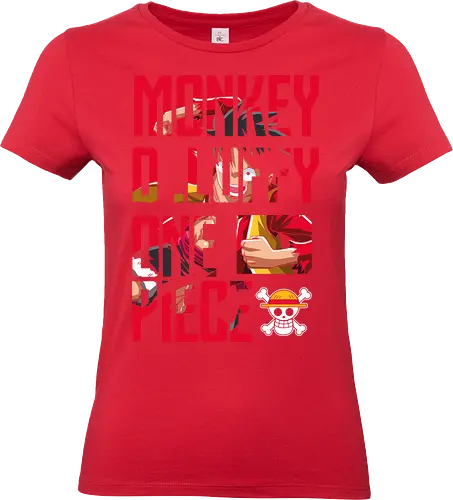 Pirate Typography - Pirate, typography art, anime pirate, straw hat captain, manga style, grand line, anime design - Standard T-Shirt (Frauen)