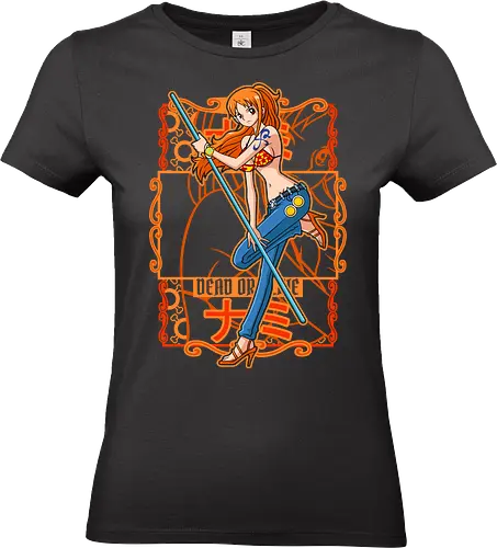 Cat Burglar Style - Pirate, nami, anime girl, straw hat crew, pirate navigator, anime pirate, orange aesthetic, grand line - Standard T-Shirt (Frauen)