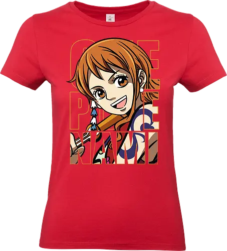 Pirate Queen Energy - Pirate, nami, anime portrait, straw hat crew, anime girl, pirate navigator, manga art, grand line - Standard T-Shirt (Frauen)