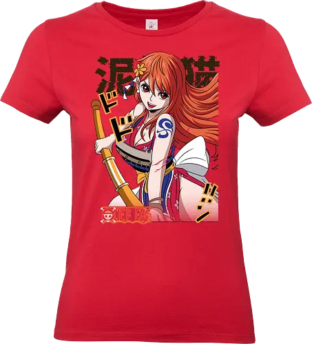 Wano Warrior - Pirate, nami, wano arc, anime girl, straw hat crew, anime pirate, manga art, grand line - Standard T-Shirt (Frauen)