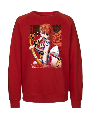 Wano Warrior - Pirate, nami, wano arc, anime girl, straw hat crew, anime pirate, manga art, grand line - Fairtrade Sweatshirt