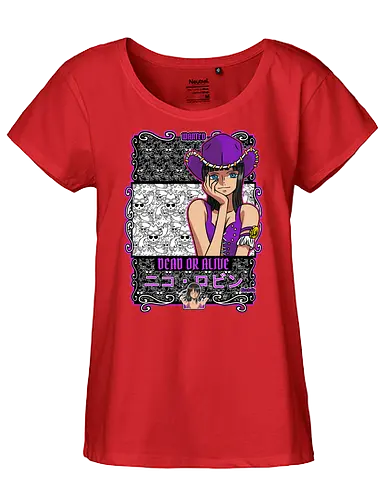 Wanted Mind - Pirate, nico robin, anime girl, straw hat crew, archaeologist, anime pirate, wanted poster, grand line - Fairtrade Girl Shirt